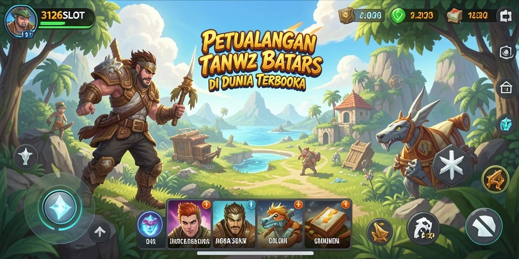 Screenshot gameplay 3126SLOT menunjukkan petualangan di dunia terbuka yang menakjubkan.