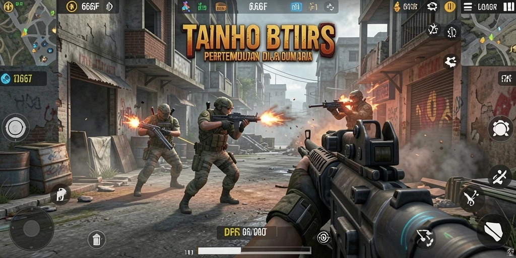 Gameplay seru dari 666F dengan aksi pertempuran intens.