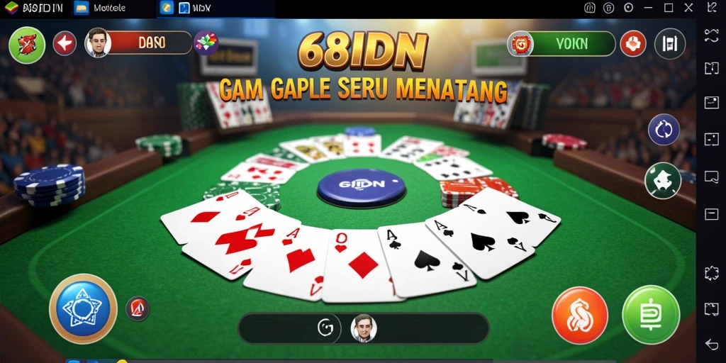 Tampilan gameplay Gaple yang seru dan menantang di 68IDN.