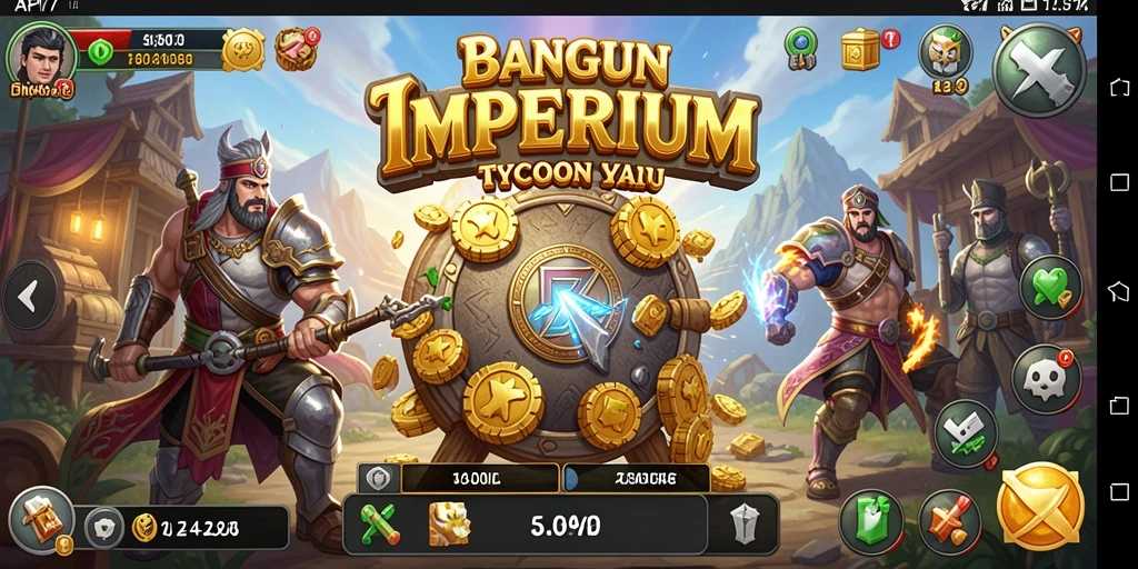 Tangkapan layar utama API77 menampilkan gameplay menarik dengan elemen manajemen tycoon.
