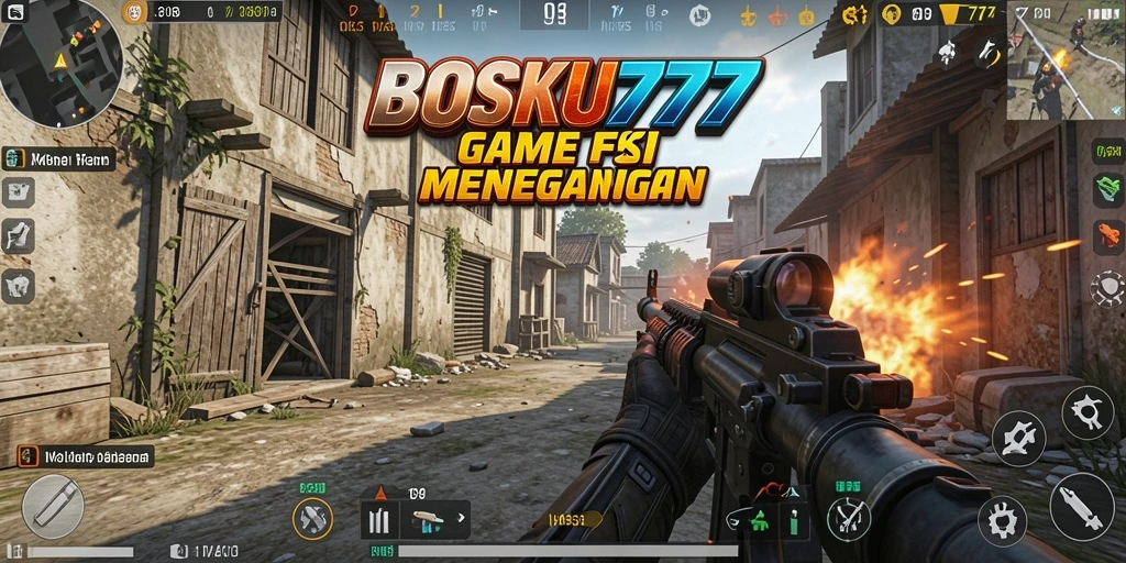 Tampilan aksi seru dalam gameplay BOSKU777.