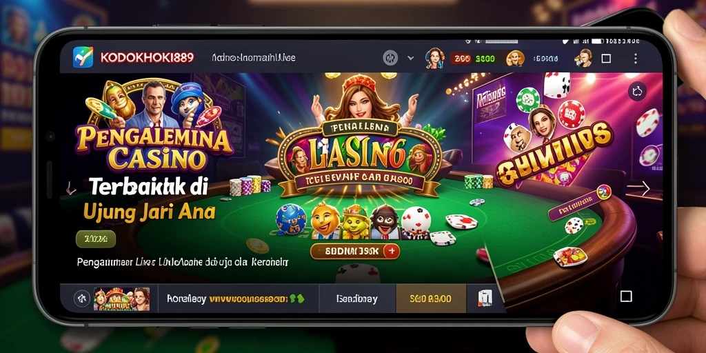 Tangkapan layar dari gameplay KODOKHOKI889 yang menampilkan dealer profesional dan suasana kasino.