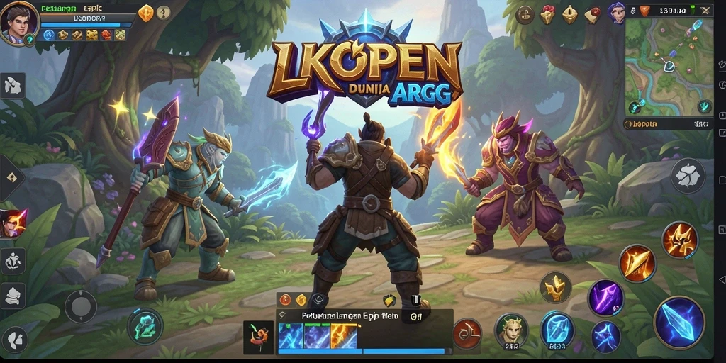 Tangkapan layar LKOPEN menampilkan pertempuran epik dan petualangan menegangkan.