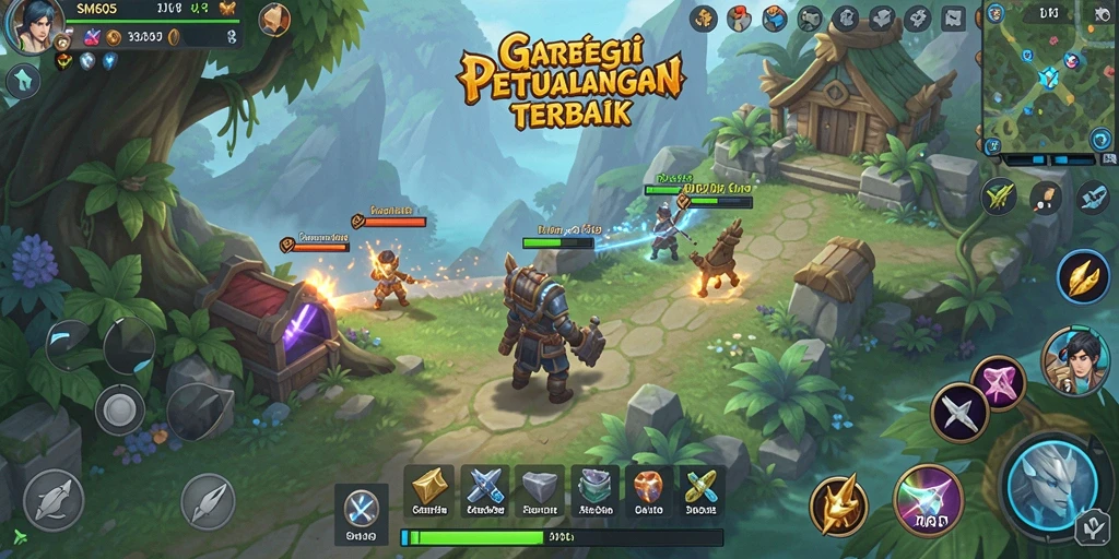 Tangkapan layar gameplay SM605 menampilkan pertempuran strategi yang mendebarkan.